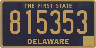 DE license plate 815353