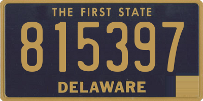 DE license plate 815397