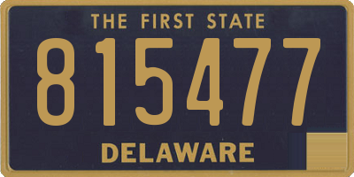 DE license plate 815477