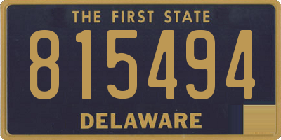 DE license plate 815494