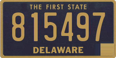 DE license plate 815497