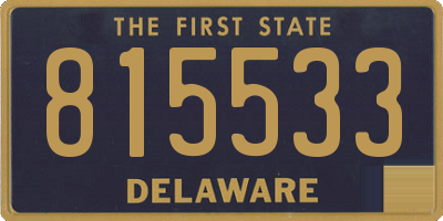 DE license plate 815533