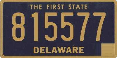 DE license plate 815577