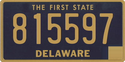 DE license plate 815597