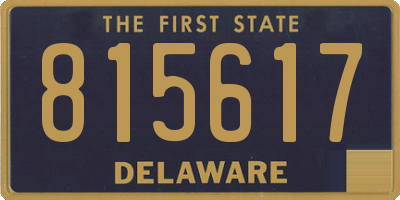 DE license plate 815617
