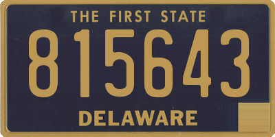DE license plate 815643