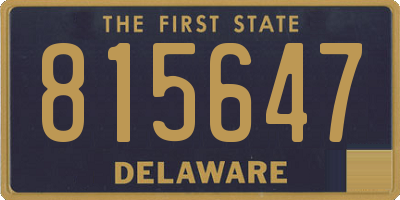 DE license plate 815647