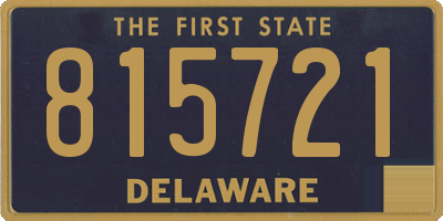 DE license plate 815721