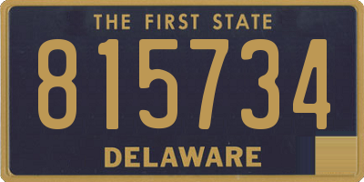 DE license plate 815734