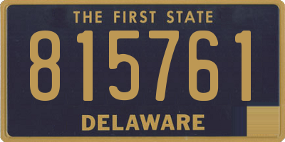 DE license plate 815761