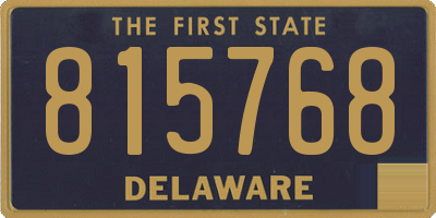 DE license plate 815768