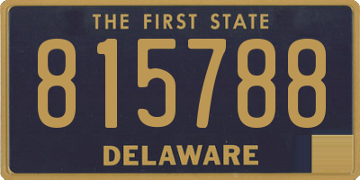 DE license plate 815788