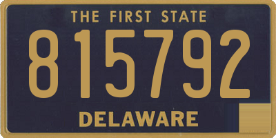 DE license plate 815792