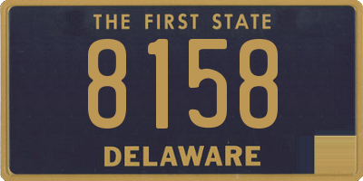 DE license plate 8158