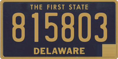DE license plate 815803