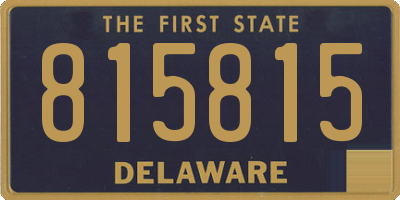 DE license plate 815815