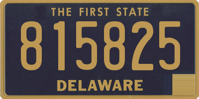 DE license plate 815825