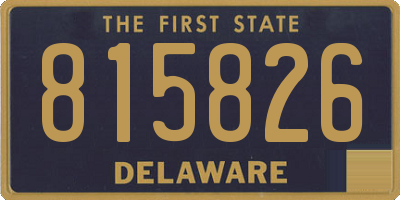 DE license plate 815826