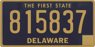 DE license plate 815837