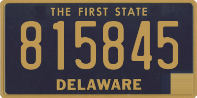 DE license plate 815845