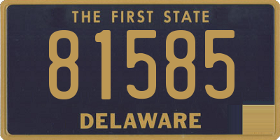DE license plate 81585
