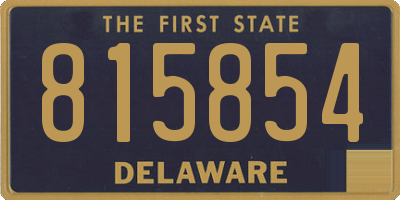 DE license plate 815854