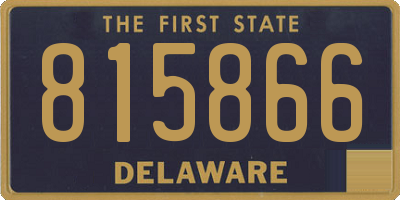 DE license plate 815866