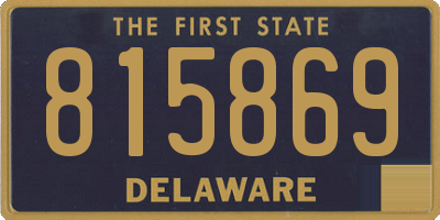 DE license plate 815869