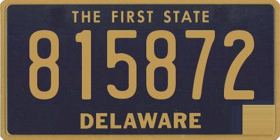 DE license plate 815872