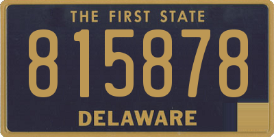 DE license plate 815878