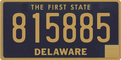 DE license plate 815885