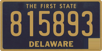 DE license plate 815893