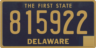 DE license plate 815922