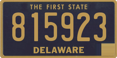 DE license plate 815923