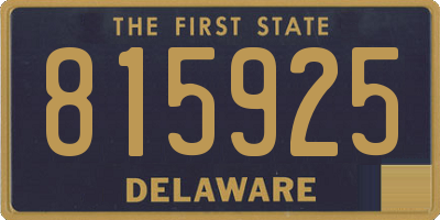 DE license plate 815925