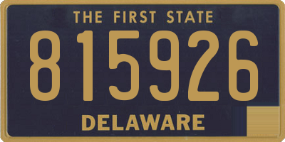 DE license plate 815926