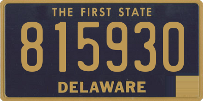 DE license plate 815930