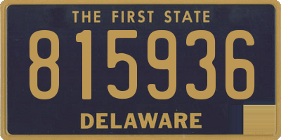 DE license plate 815936