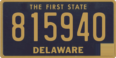 DE license plate 815940