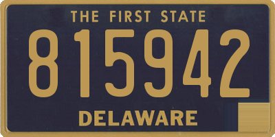 DE license plate 815942