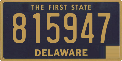 DE license plate 815947