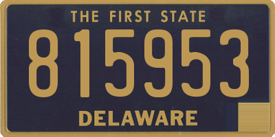 DE license plate 815953