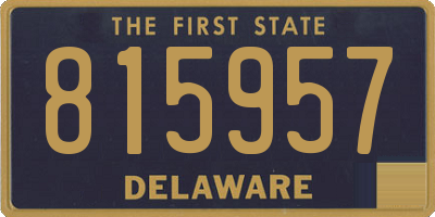 DE license plate 815957