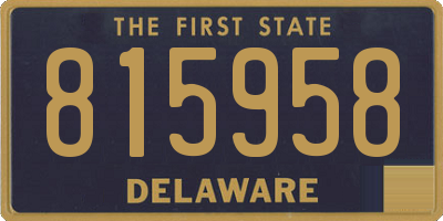 DE license plate 815958
