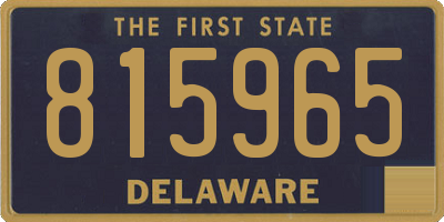 DE license plate 815965