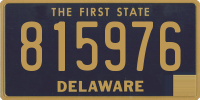 DE license plate 815976