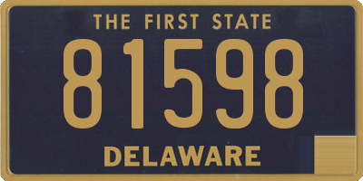 DE license plate 81598