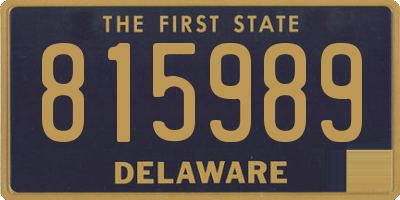 DE license plate 815989
