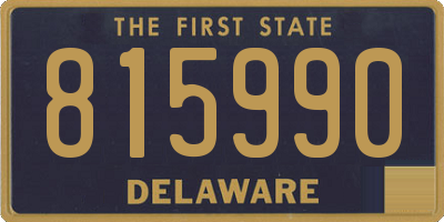DE license plate 815990