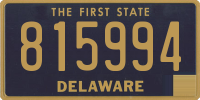 DE license plate 815994